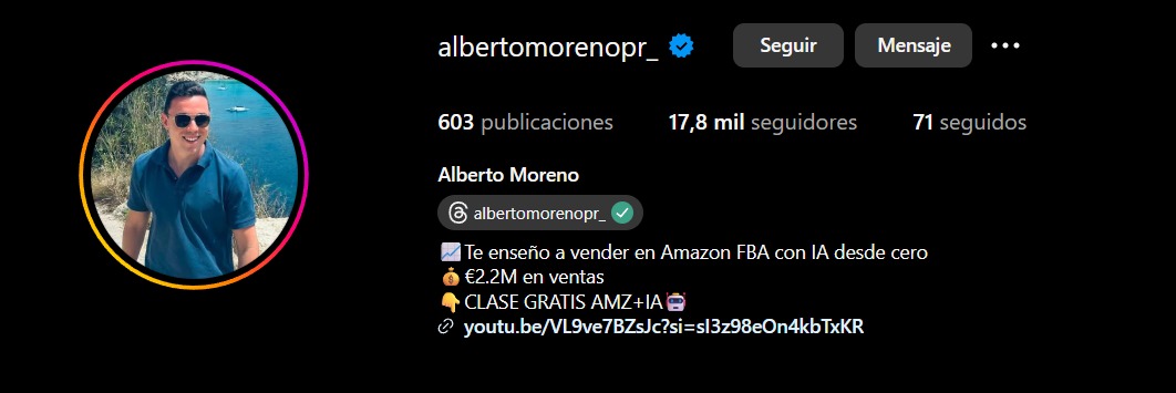Alberto Moreno en Instagram